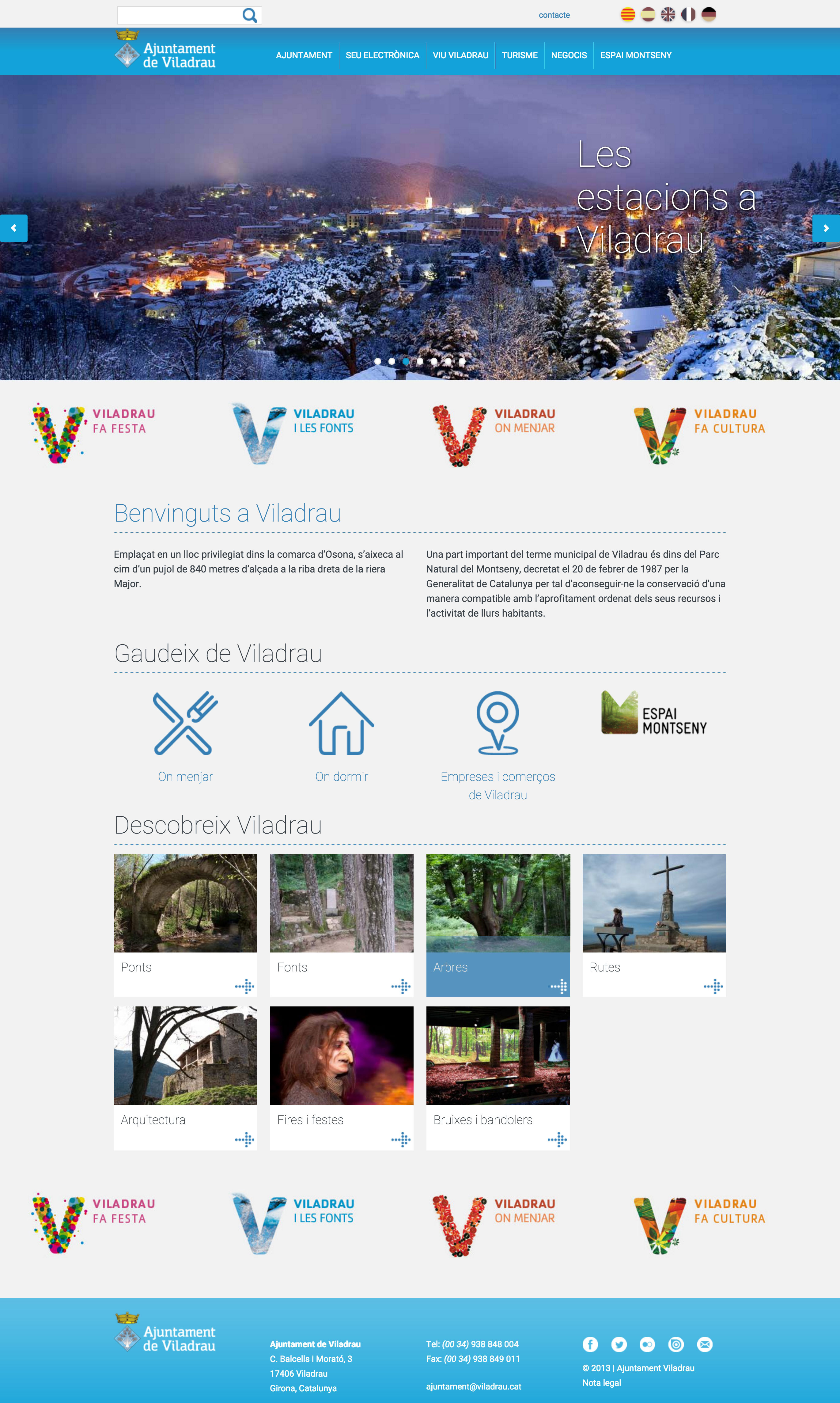 Web design for Viladrau city hall